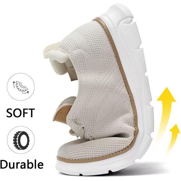 ⚡Men's X1-Beige Mesh Oxfords Lace-Up Lightweight Casual Walking Driving Sneakers - Picture 2 of 7